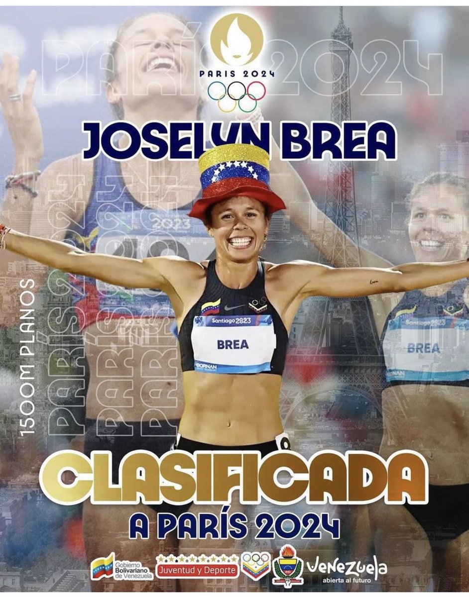 Omar Vizquel (@vizquelomar13) on Twitter photo Felicitaciones a <a href="/JoselynBrea/">JoselynBrea</a> por su Clasificacion a las Olimpiadas de Paris 2024 en 1500 mts y 5000 mts.
Orgullo de Venezuela! 🔥🇻🇪🏃♀️🙌
Muchos Exitos! #EstamosContigo #Paris2024 Felicitaciones a <a href="/JoselynBrea/">JoselynBrea</a> por su Clasificacion a las Olimpiadas de Paris 2024 en 1500 mts y 5000 mts.
Orgullo de Venezuela! 🔥🇻🇪🏃♀️🙌
Muchos Exitos! #EstamosContigo #Paris2024