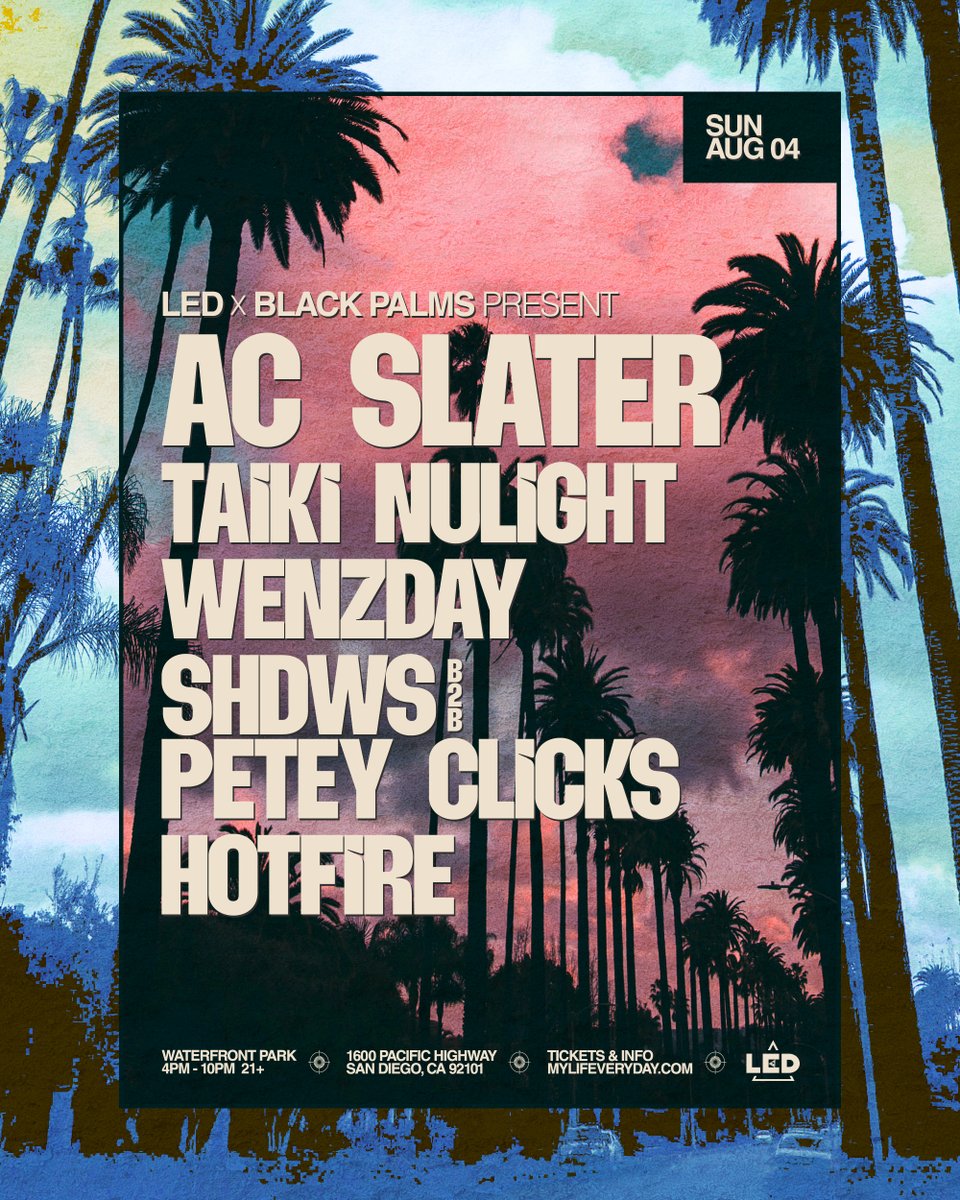 San Diego we’re bringing big vibes to Waterfront Park on August 4th!