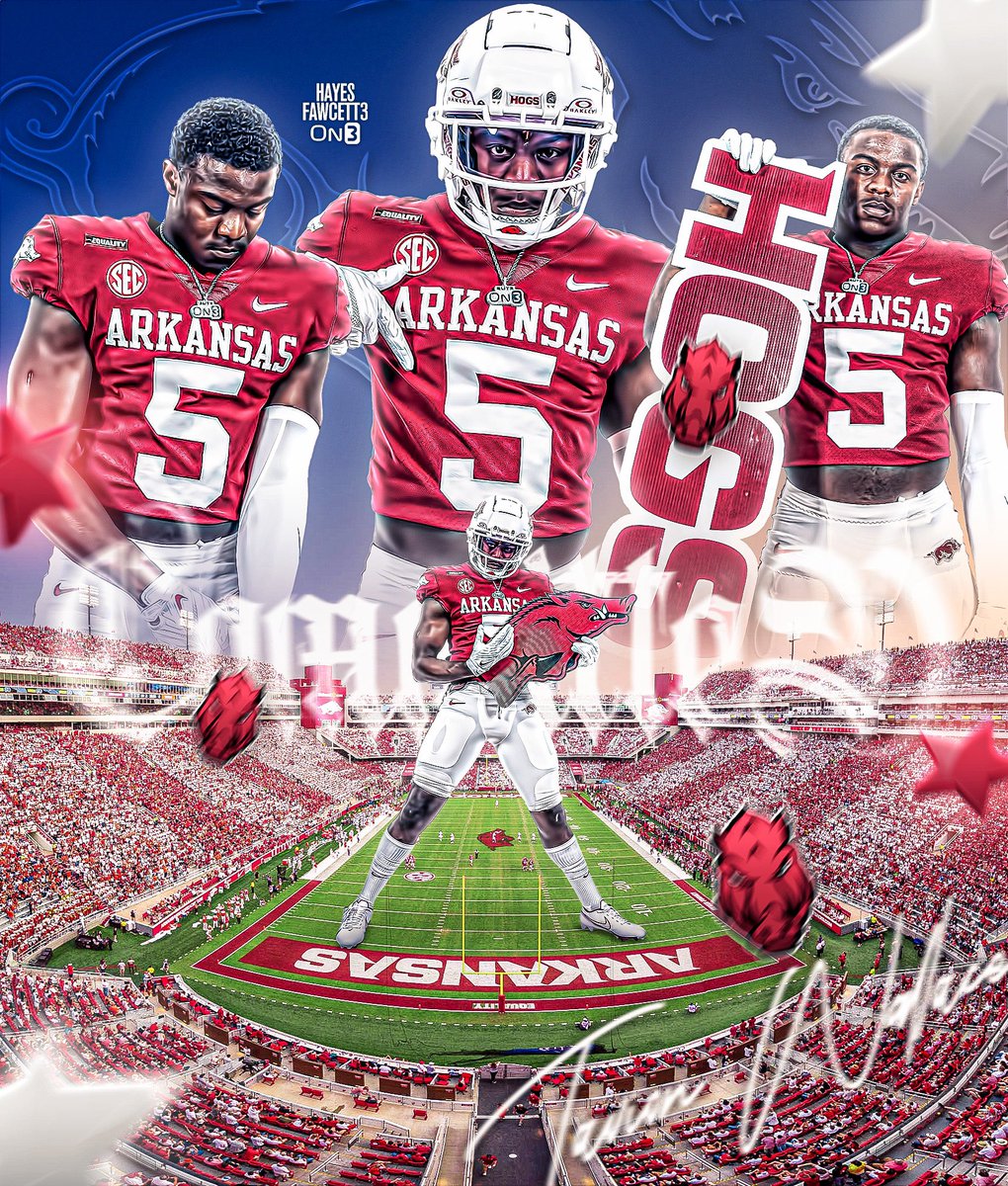 Hayesfawcett3's tweet photo. BREAKING: Elite 2025 LB Tavion Wallace has Committed to Arkansas, he tells me for @on3recruits

The 6’1 220 LB from Jesup, GA chose the Razorbacks over Florida State, Georgia, & Florida

“They ain’t picture me this way I remember they used to laugh. Go Hogs”

https://t.co/xDdV5KmwvC