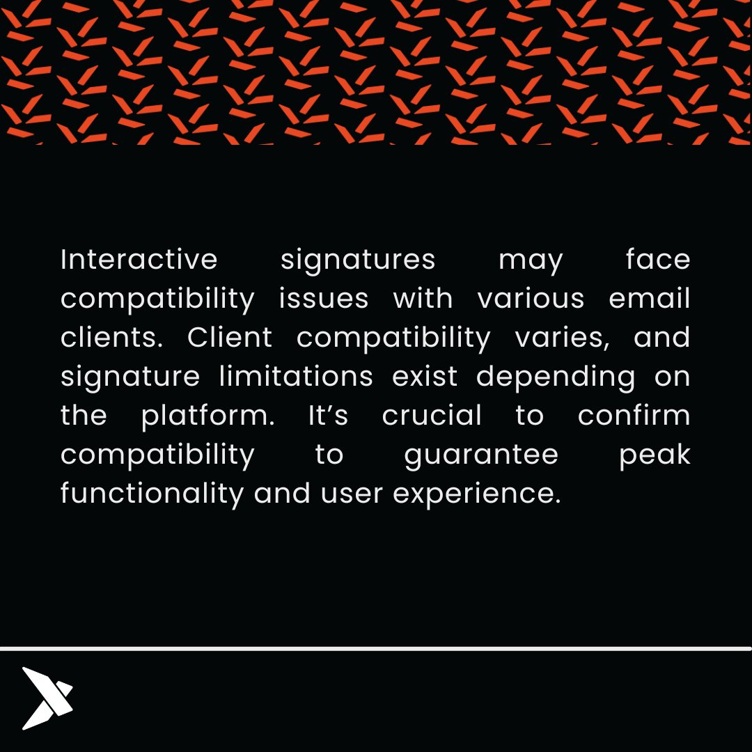 TeamCrossware's tweet image. Compatibility and limitations vary by platform, so it's crucial to confirm compatibility to ensure peak functionality and a great user experience. 📧
#EmailTips #BusinessCommunication #TechFAQ #InteractiveSignatures