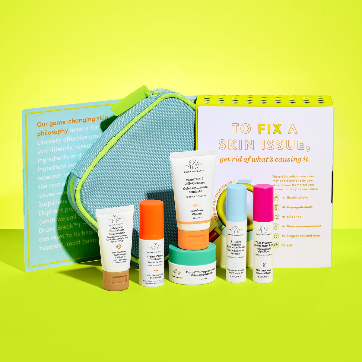 It's been a Littles while…

Meet the Littles 7.0! 

A set of 6 travel-friendly a.m. and p.m. skincare essentials that cleanse, exfoliate, hydrate, brighten, replenish, and protect skin, resetting it to a healthy state in 30 days. 

Shop now on drunkelephant.com.