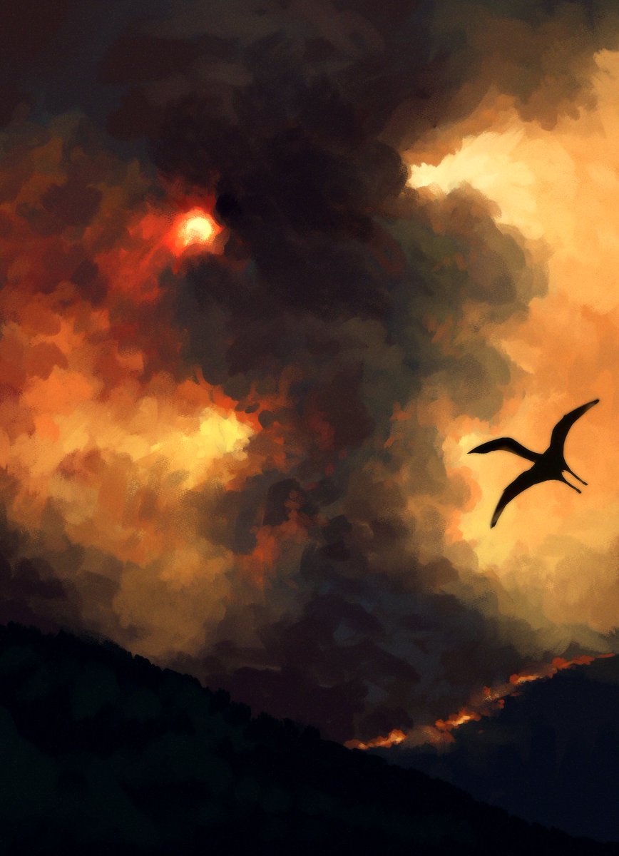 ddinodan's tweet photo. the fire in which we burn

#paleo #paleoart #science #sciart #pterosaur #slayleoart https://t.co/dCxK81iXOb