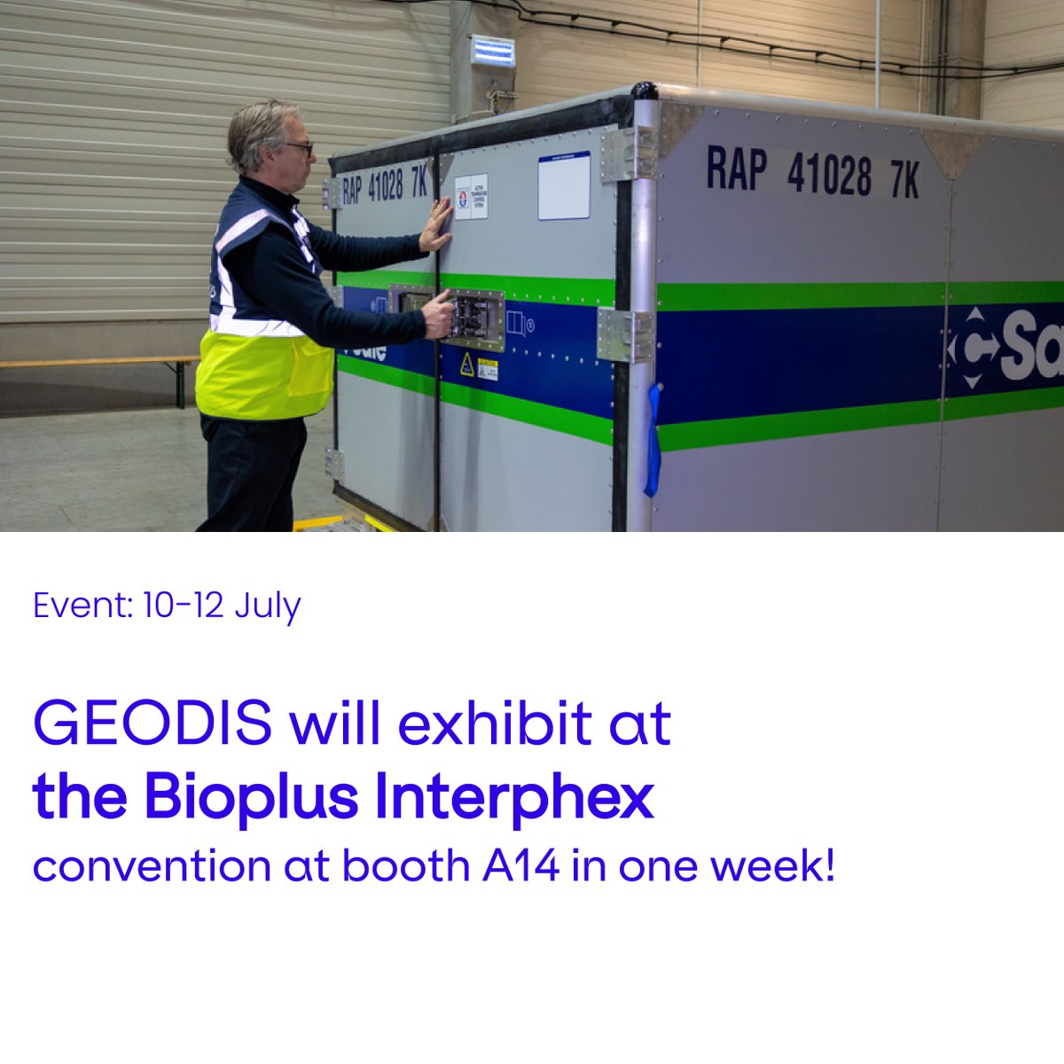 GEODIS_Group's tweet image. 📆 #MeetGEODIS | #BioplusInterphex Korea is only a week away!
#GEODIS experts will be glad to meet you at booth A14 during this  exhibition in Seoul on July 12 to 14, to provide global expertise in pharmaceutical packaging, #coldchain management, and licensing. 🤝  
#BIX2024