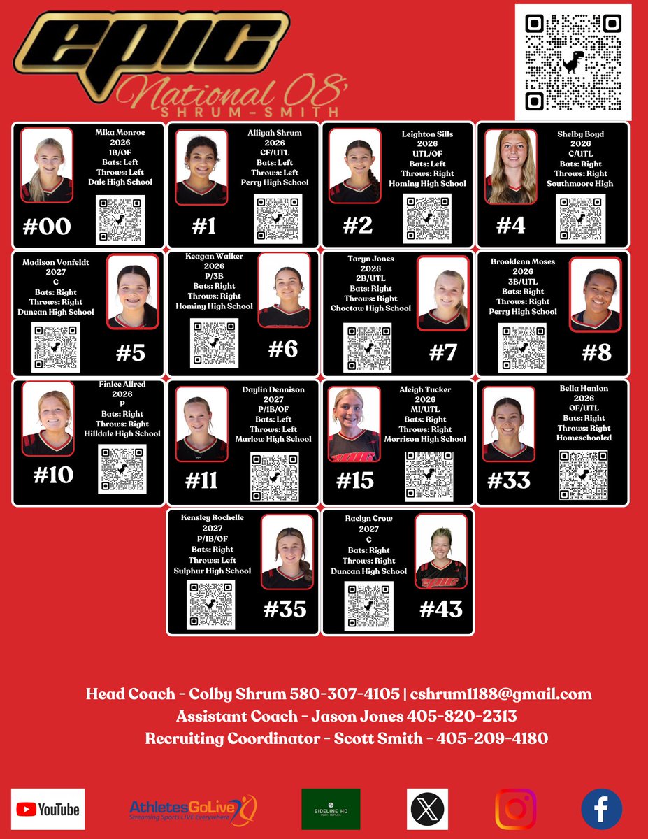 These ladies start pool play tomorrow at Arapahoe Little League in Aurora, CO. <a href="/allred_finlee/">Finlee Allred</a> <a href="/2026KeaganW/">Keagan Walker</a> <a href="/Kensleyjade35/">Kensley rochelle</a> <a href="/RaelynCrow27/">Raelyn Crow</a> <a href="/MadyVonfeldt/">Madison Vonfeldt</a> <a href="/2026_MikaMonroe/">Mika monroe 2026</a> <a href="/BrooklennM_2026/">Brooklenn Moses</a> <a href="/ajtucker_2026/">Aleigh Tucker</a> <a href="/bellbells33/">Bella</a> <a href="/alliyah_shrum/">Alliyah Shrum</a> <a href="/leightonsills/">Leighton Sills</a> <a href="/TarynJones2026/">Taryn Jones</a> <a href="/Shelbyboyd2026/">2026.ShelbyBoyd</a>