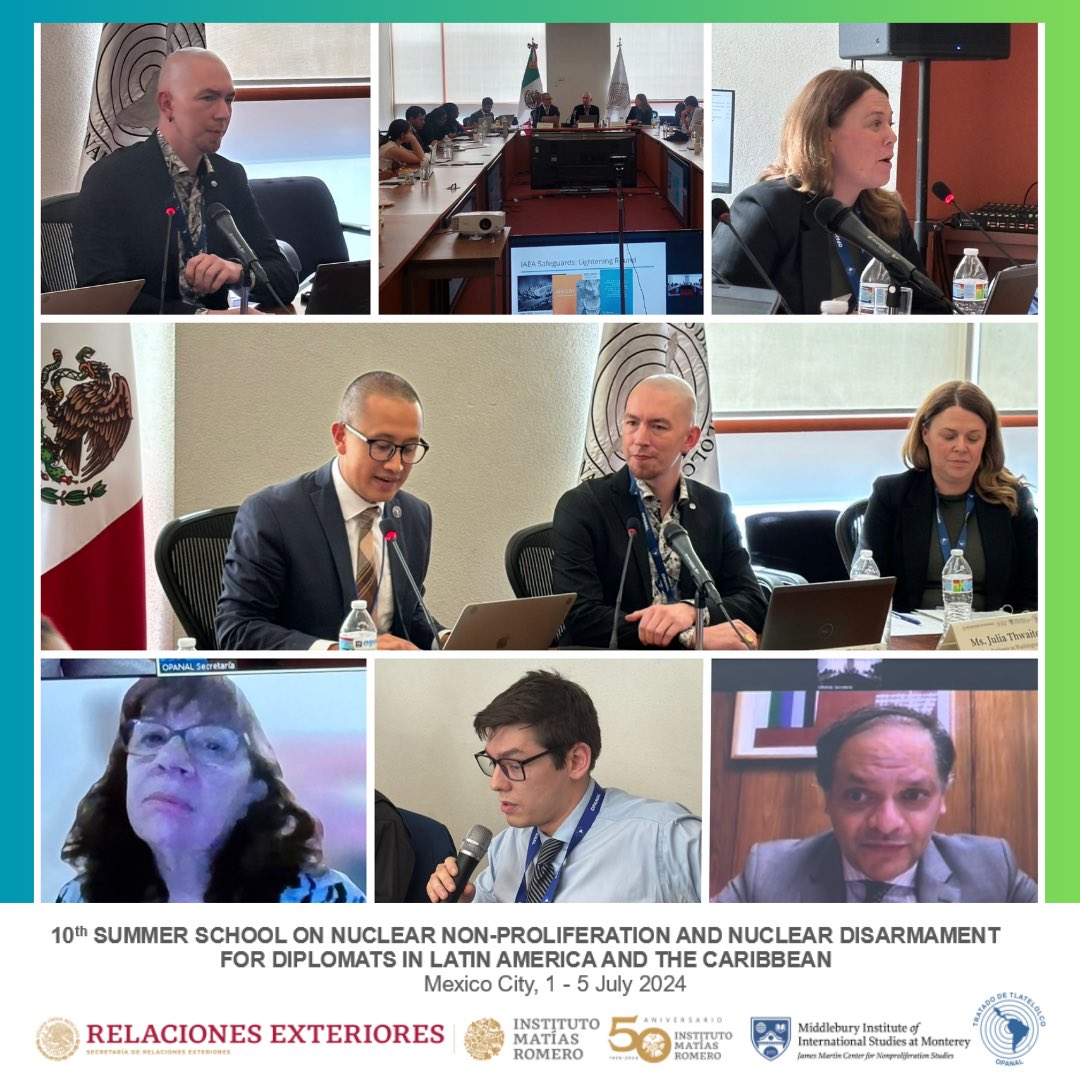 OPANAL's tweet photo. 🔹Day 2 ~ Session 10: The International Atomic Energy Agency, International safeguards, AUKUS and ABACC

Moderator: @alain_pb

Panelists:
● @atomic_yozhik Senior Research Associate @VCDNP 
● Julia Thwaite🇦🇺
● Sonia Fernández #ABACC
● Marcelo Câmara🇧🇷
#10DisarmamentLACSchool⤴️ https://t.co/6YBjhlIBSg