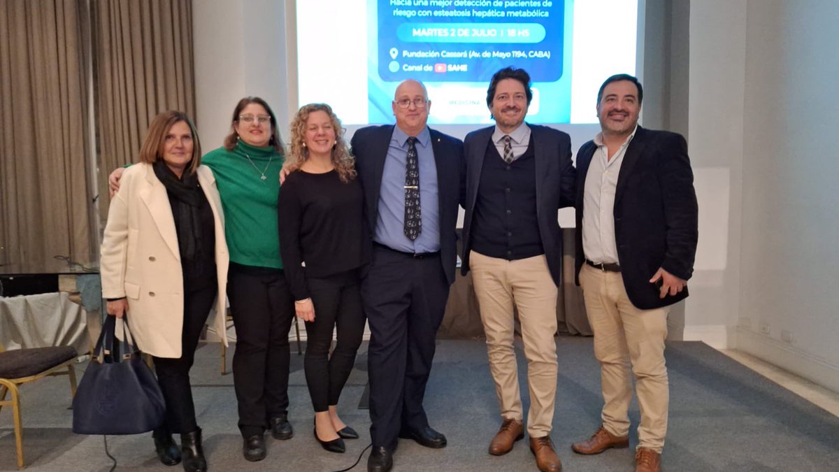 Sebastian Ferretti (@sebastianferr18) on Twitter photo Primera Jornada intersocietaria de MASLD.
Una gran ocasión para compartir propuestas y debatir la problemática del hígado graso entre las diferentes sociedades. <a href="/SAHEpatologia/">Sociedad Argentina de Hepatologia</a> @sac_54 <a href="/MedicinaSAM/">Sociedad Argentina de Medicina (SAM)</a> #livertwitter #livertwiter #MASLD Primera Jornada intersocietaria de MASLD.
Una gran ocasión para compartir propuestas y debatir la problemática del hígado graso entre las diferentes sociedades. <a href="/SAHEpatologia/">Sociedad Argentina de Hepatologia</a> @sac_54 <a href="/MedicinaSAM/">Sociedad Argentina de Medicina (SAM)</a> #livertwitter #livertwiter #MASLD