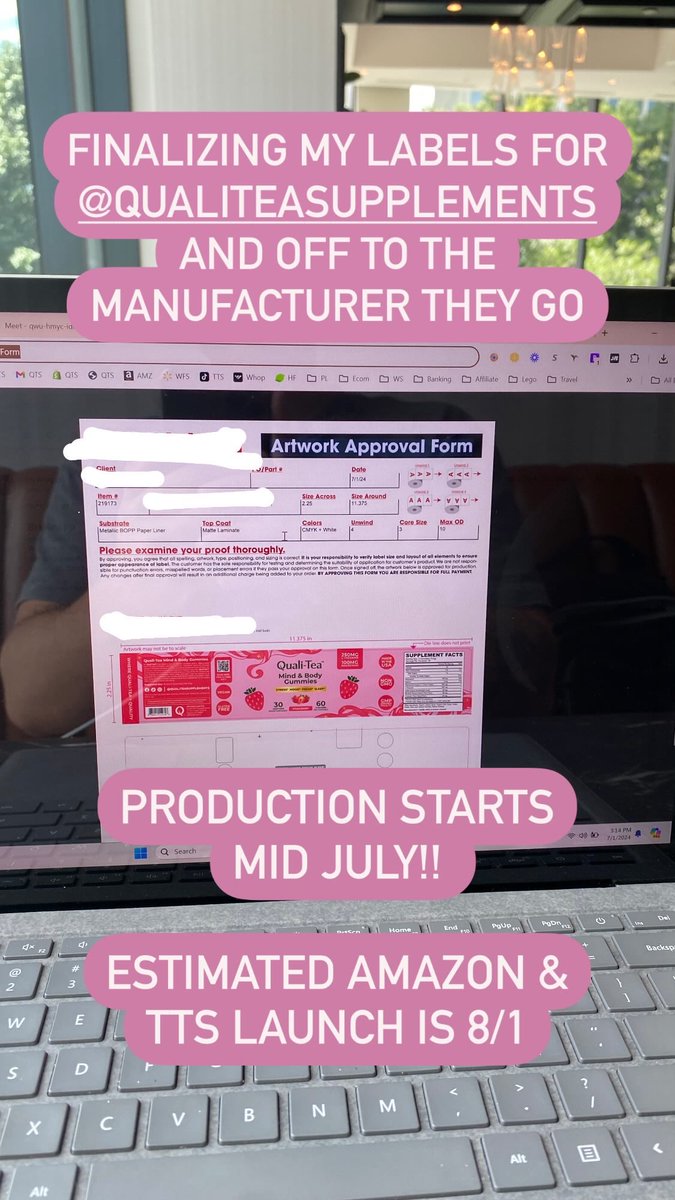 Tona 🚀 (@tonafba) on Twitter photo Production starts 7/21
Artwork approved
Labels purchased
Expected launch for <a href="/QualiTeaSupps/">Quali-Tea Supplements</a> is early August 🚀🔥 Production starts 7/21
Artwork approved
Labels purchased
Expected launch for <a href="/QualiTeaSupps/">Quali-Tea Supplements</a> is early August 🚀🔥