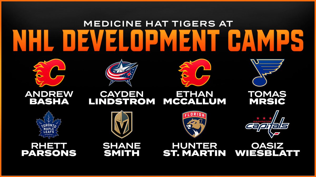 The Medicine Hat Tigers are excited to announce eight players will be attending NHL Development Camps this week.