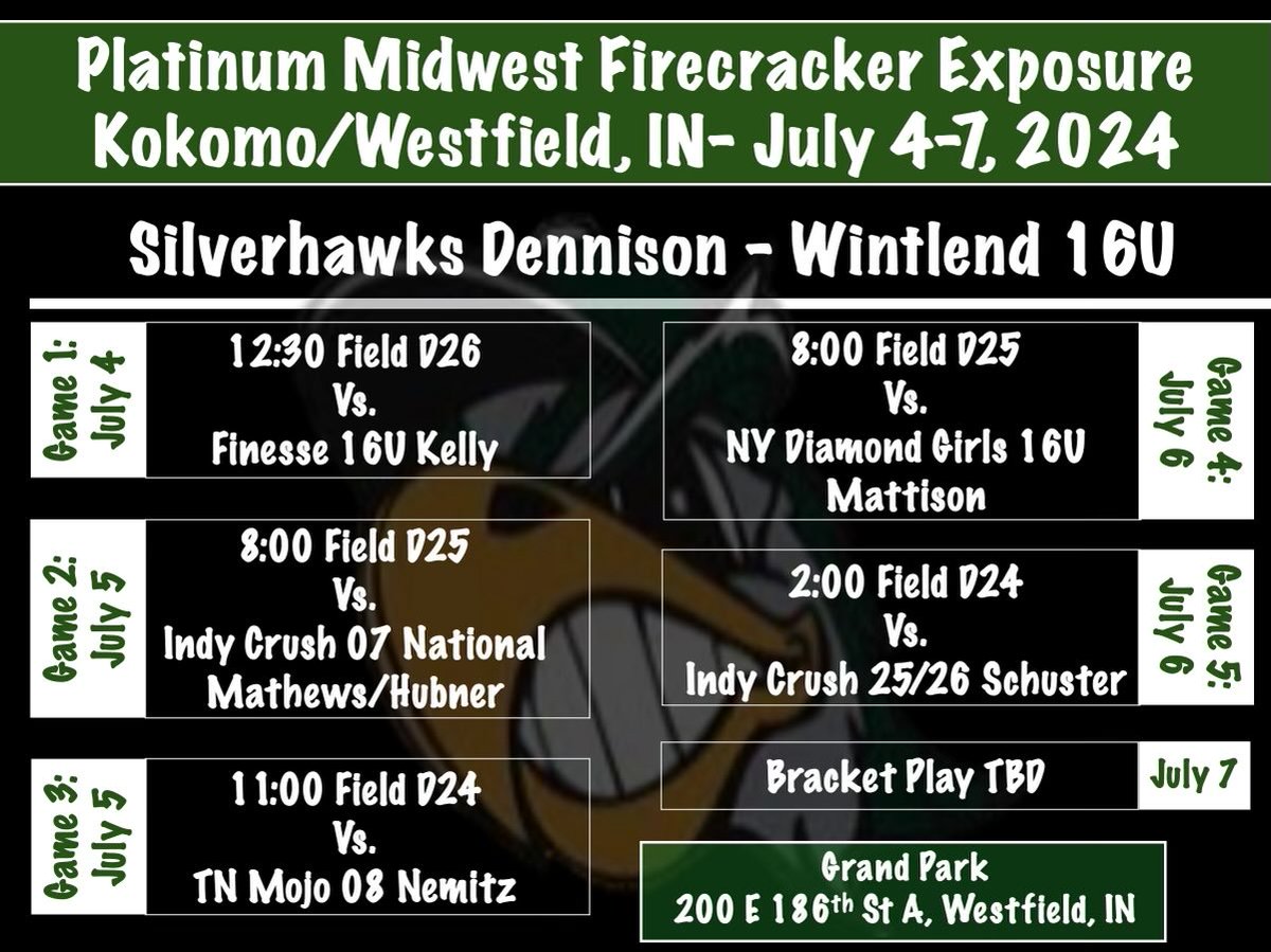 We are Rolling into Indy this Week Schedule 👇⁦<a href="/SilverHawkSball/">Silver Hawks</a>⁩