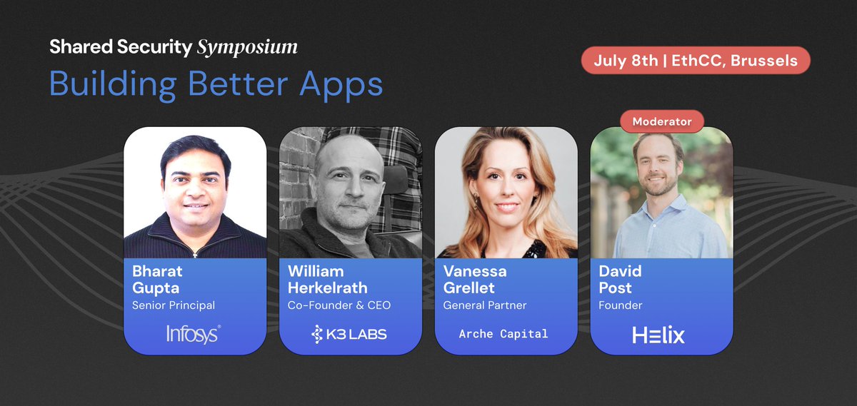 321Converge's tweet photo. 🌐 Join us at the Symposium to hear David Post from Helix dig into how the explosion of SaaS built on shared security affects consumer facing apps in Building Better Apps, with panelists
@SfBharat from @Infosys 
@FintechWilliam from @k3_labs 
@vanessagrellet_ from Arche Capital