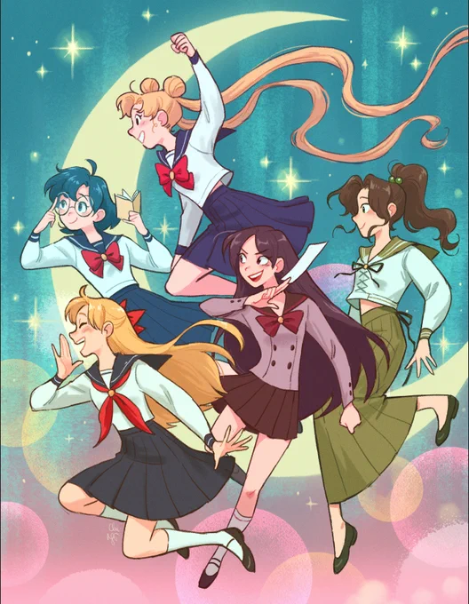 trying a new style for this Sailor Moon print  