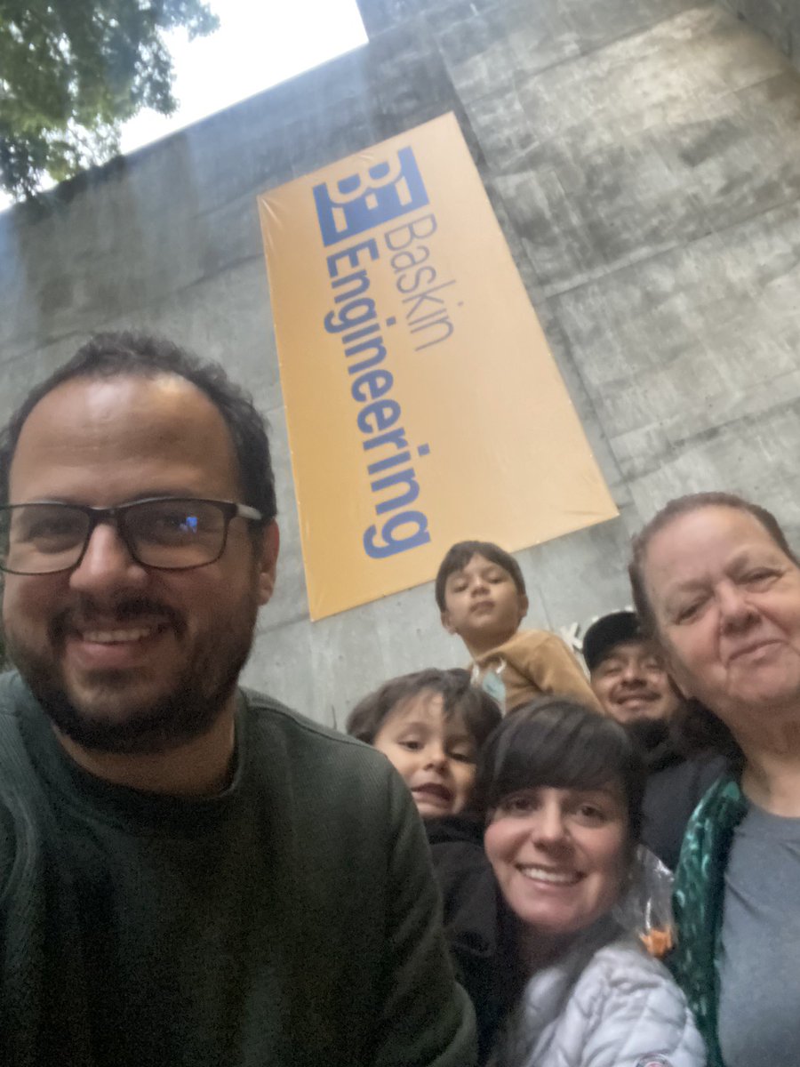 JavierGRocha's tweet image. The family finally came down to visit my lab. They’re all very proud of what we are building together. #BaskinEngineering #UCSC #AppliedMathematics