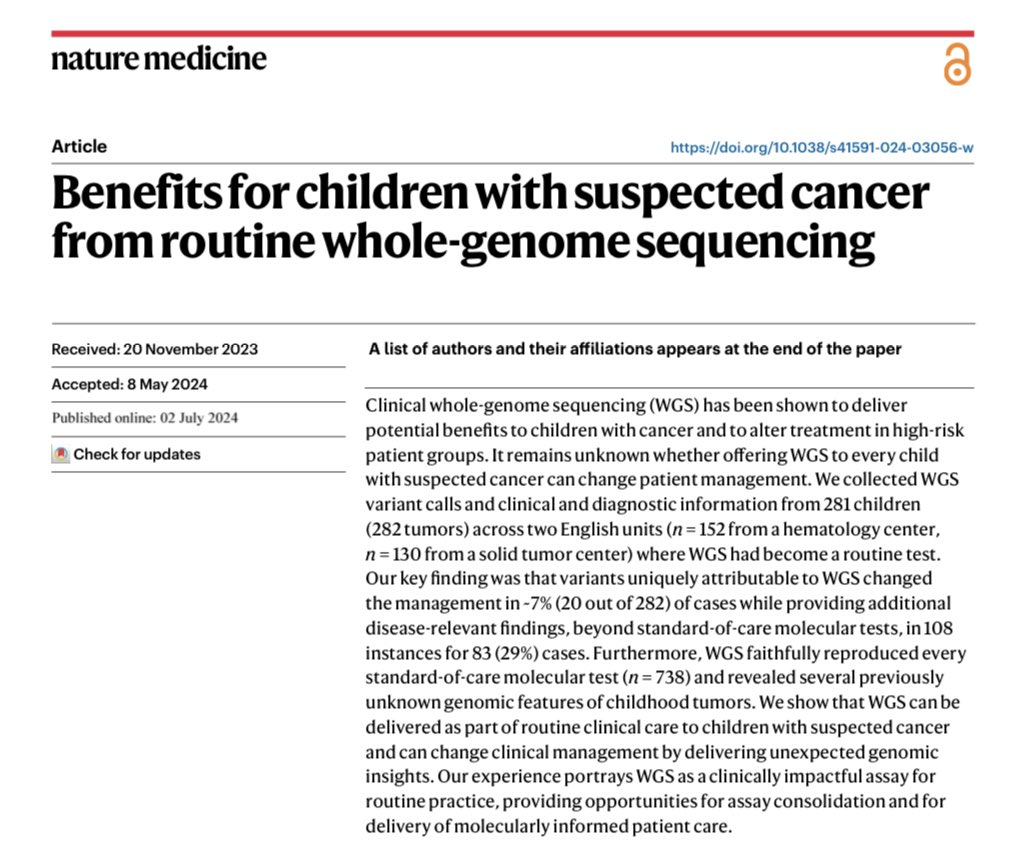 Liz Connolly (@drlizconnolly) on Twitter photo Excellent paper inc. beautiful illustration of how increased WGS availability is leading to unexpected cancer predisposition diagnosis
Up to 1 in 5 #sarcoma assoc w genetic predisposition-urgent need to understand clinical implications &how to manage <a href="/SilviaStacchia/">Silvia Stacchiotti</a> <a href="/kjetilboye/">Kjetil Boye</a> Excellent paper inc. beautiful illustration of how increased WGS availability is leading to unexpected cancer predisposition diagnosis
Up to 1 in 5 #sarcoma assoc w genetic predisposition-urgent need to understand clinical implications &how to manage <a href="/SilviaStacchia/">Silvia Stacchiotti</a> <a href="/kjetilboye/">Kjetil Boye</a>