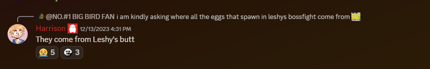 Whatever the programmers say in the Discord
IT IS NOT CANON.
