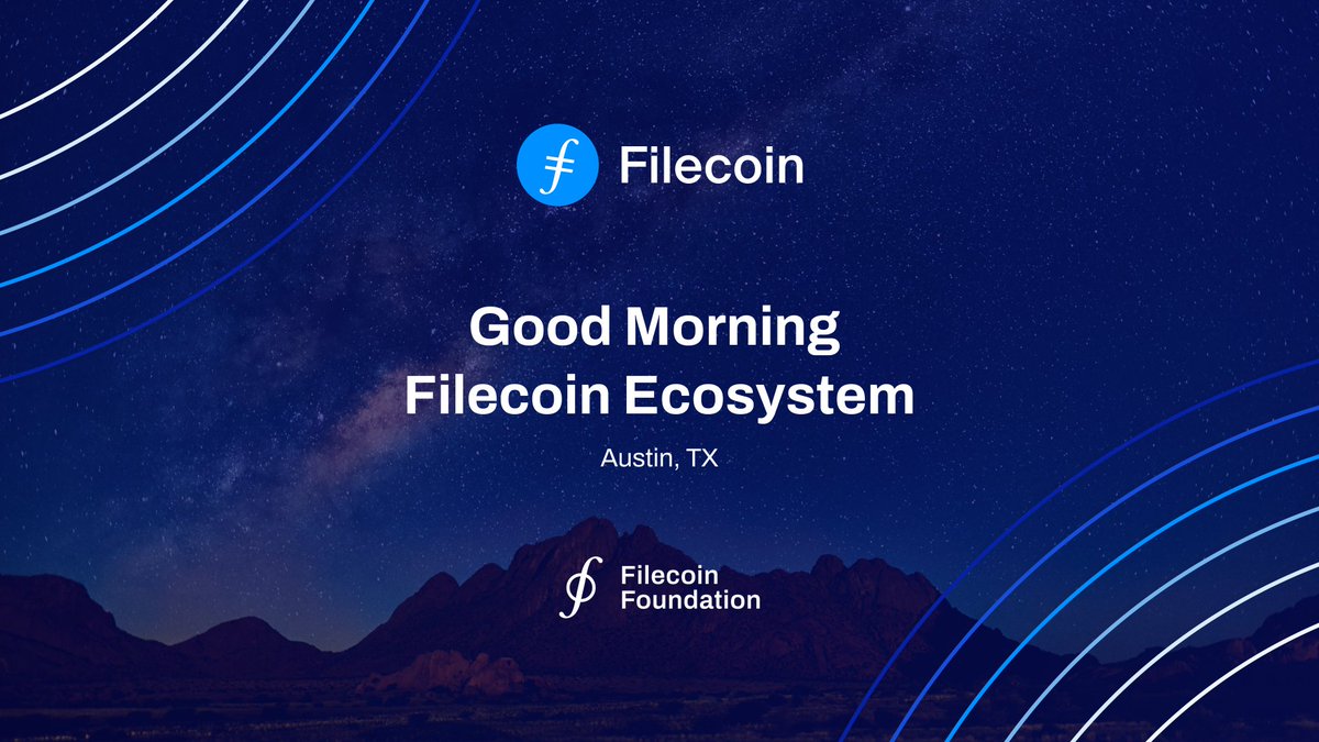 ✨ Good Morning Filecoin

This breakfast will feature alumni from Filecoin’s Enterprise Storage Provider Accelerator (ESPA), new ecosystem builders, service providers, lenders, and ecosystem investors.

lu.ma/t3w4g8i3
