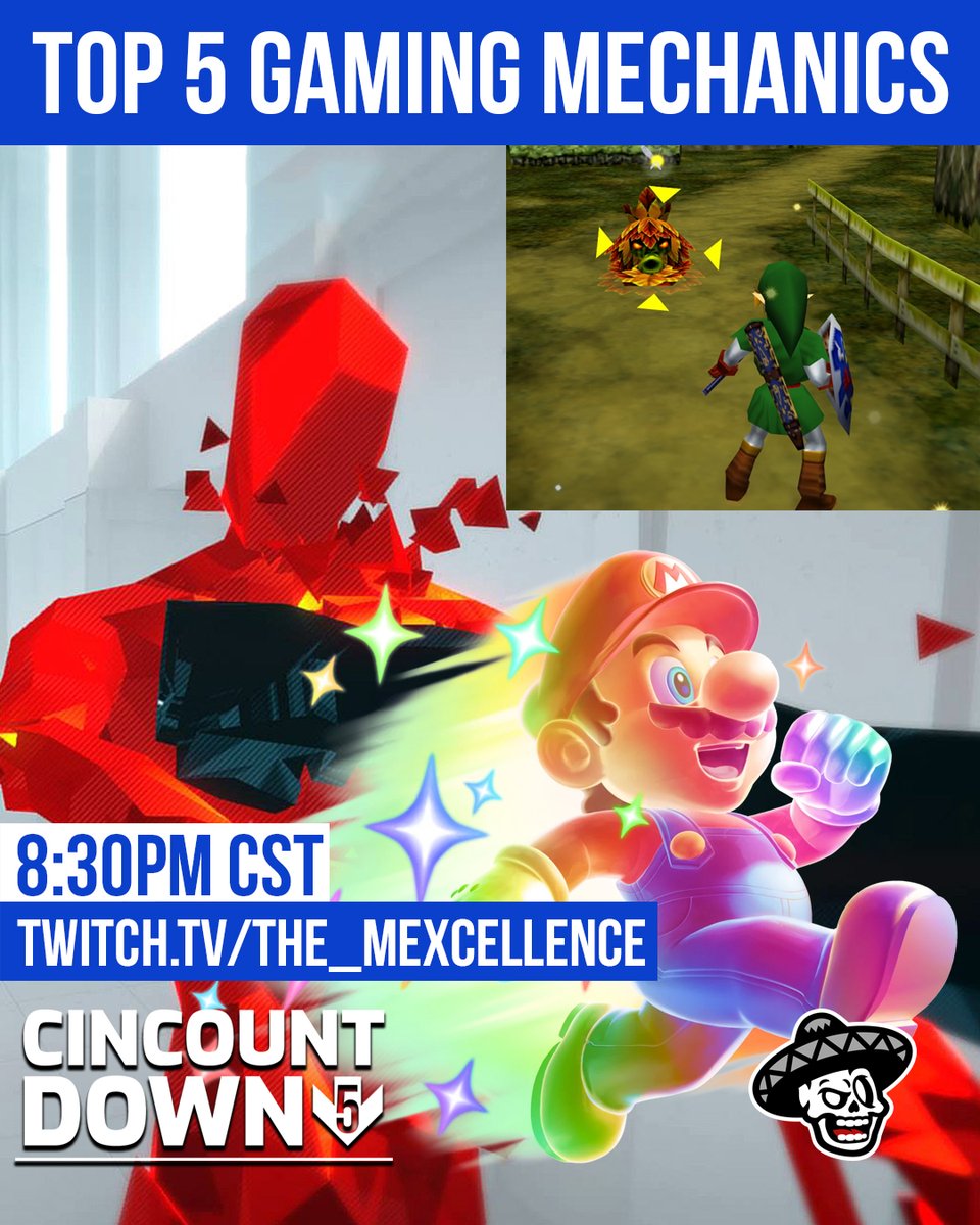 themexcellence's tweet photo. TOP 5 GAMING MECHANICS WE WANT TO BE REAL! Do you want the star power from Mario? Do you want an easy mode in life? Find out what we want tonight!

Watch Live: https://t.co/RgO243TwKE

#Gaming #GamingMechanics #Podcast #GamingPodcast https://t.co/xa5W7tMLPc