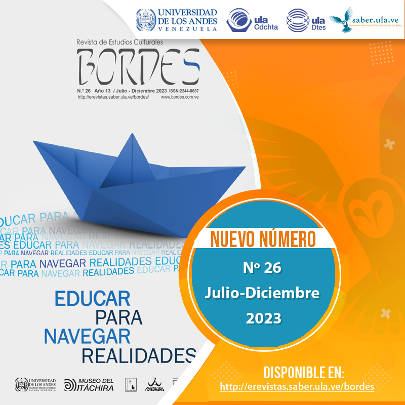 SaberULA's tweet photo. Bordes Nº 26, julio-diciembre 2023. Disponible en: https://t.co/laxI66Adhs @ULA_DTES @rectoradoula @PrensaULA @CDCHTA @CdchtaUla @revistasve https://t.co/9AcfMSwupZ