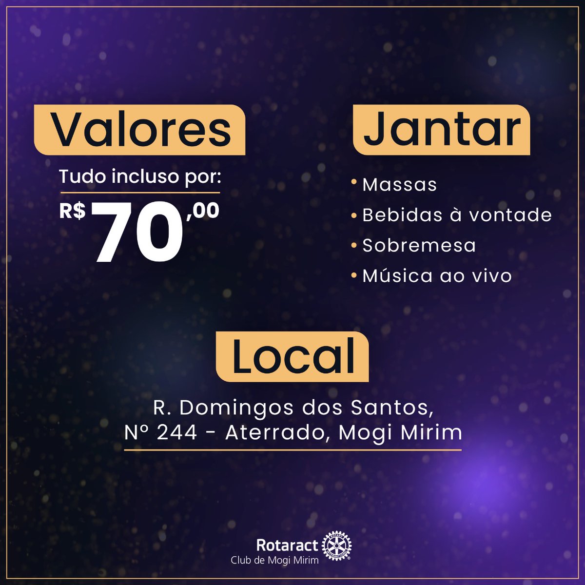 eteractmm's tweet image. O Rotaract Club de Mogi Mirim convida você para a Cerimônia de Transmissão de Cargos da Gestão 2024-25!!!

Quer saber como prestigiar este evento maravilhoso? Chama algum de nossos associados para mais informações ou responde esse tweet ❤️👽
