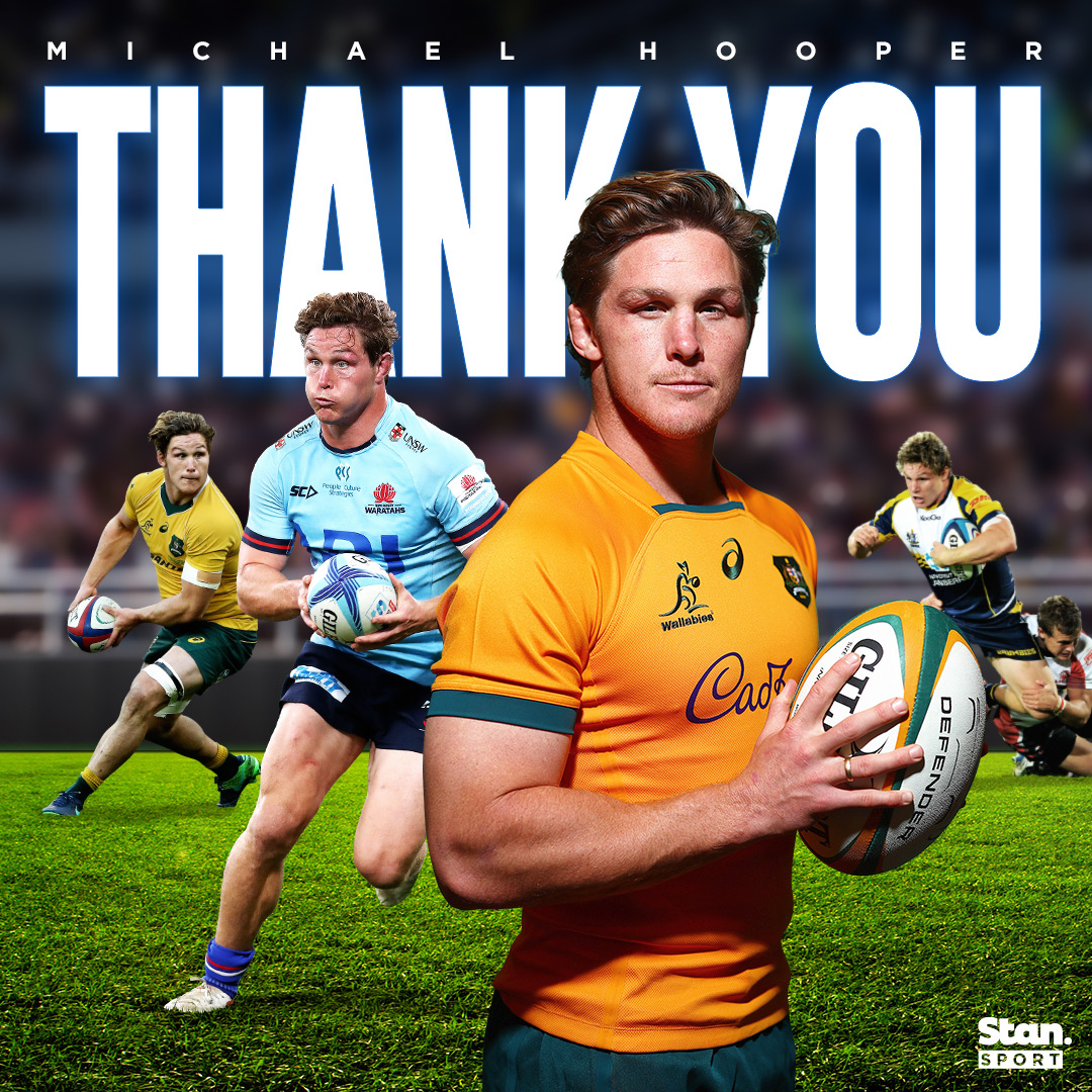 StanSportRugby's tweet photo. A remarkable career and one we will never forget. Thank you Hoops 👏
#StanSportAU #MichaelHooper https://t.co/aU5EDSJzWA