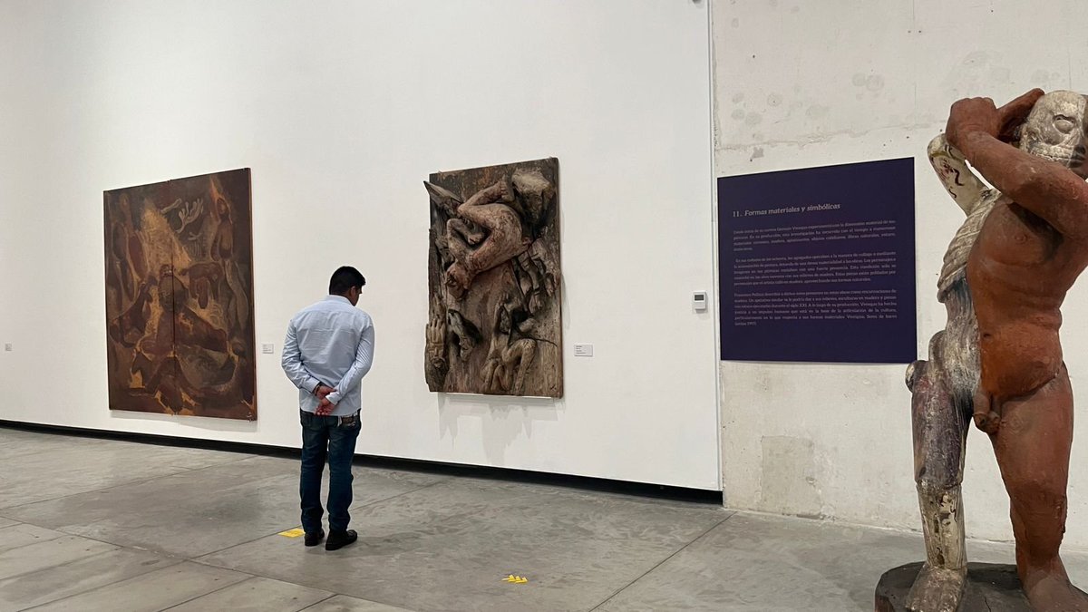mmacjs's tweet photo. Ya visitaste la #exposición "Quincunce" de Germán Venegas? Esta muestra reúne su trabajo desde inicios de los años ochenta hasta su más reciente producción y está conformada por #dibujos, #pinturas, #esculturas y #relieves.
De martes a domingo, de 10:00 a 17:00H.
Entrada libre. https://t.co/UBeDLxmQDK