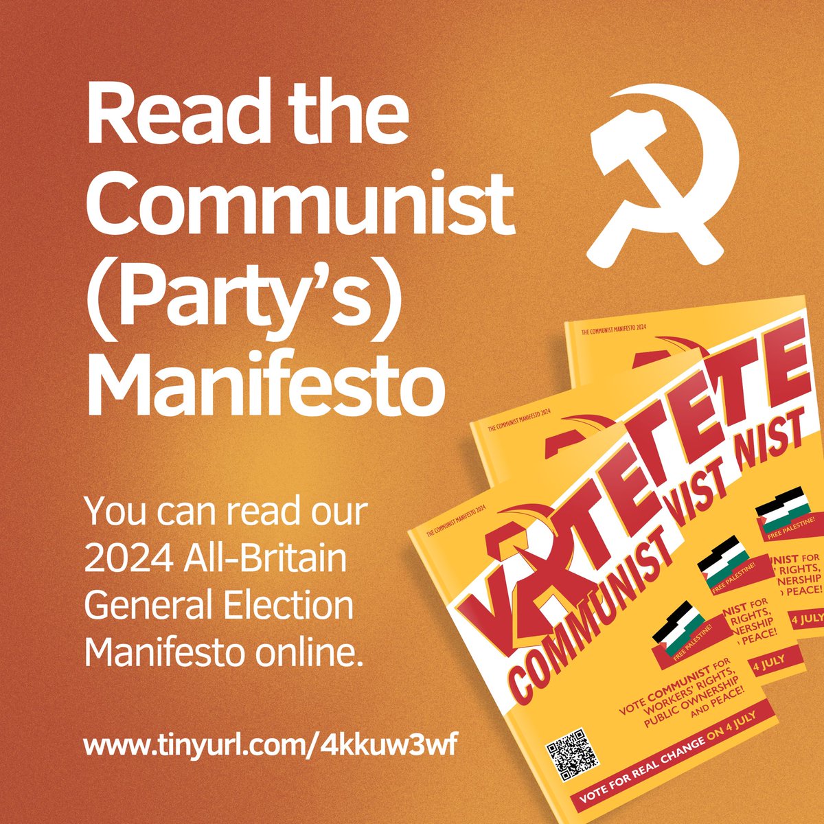 In Britain, the forces of the right are on the rise and threatening to disrupt our politics. Communists don’t have just one alternative - we have 12: our election manifesto
#VoteCommunist for Emma-Jane Phillips in Newcastle East and Wallsend
Promoted by Martin Levy @ 13/NE32XG