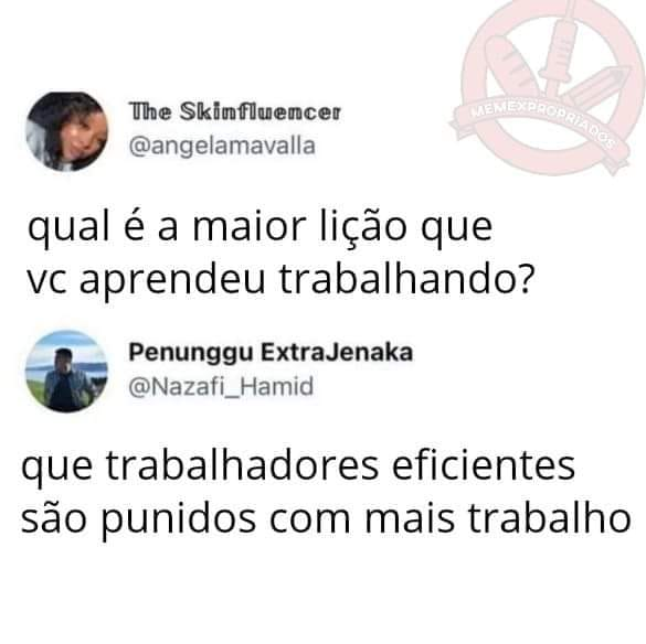 Comeprofissi's tweet photo. @FredLAFernandes Nunca seja um bom funcionário https://t.co/3SROmnmGCx