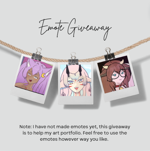 MoomiStar's tweet photo. Emote Giveaway Take 2. Please enter this giveaway for 3 Custom Emotes. There will be 3 winners. I will be doing a raffle spin a day from July 3rd to July 6th. Please have your emote ideas ready! To enter the raffle like, retweet, or comment your references! https://t.co/AAmCQ0rg9q