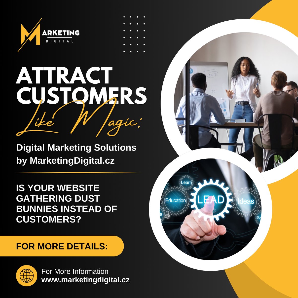 Is your website gathering dust bunnies instead of customers?  

MarketingDigital.cz is your digital marketing fairy godmother! ✨
--
🌐 marketingdigital.cz

#digitalmarketing #seo #contentcreation #advertising #onlinepresence #clickstoconversions #websitetraffic