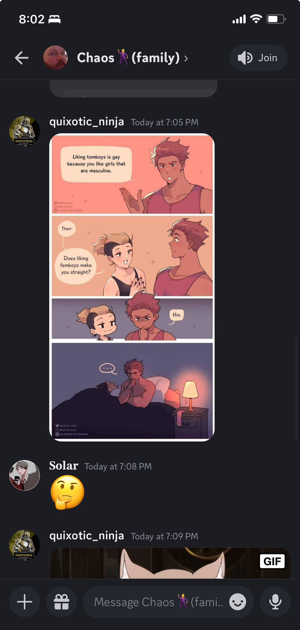 Bunny b not on X: why is my dad sending femboy comics to the family gc ???  t.codIEroCYDQW  X