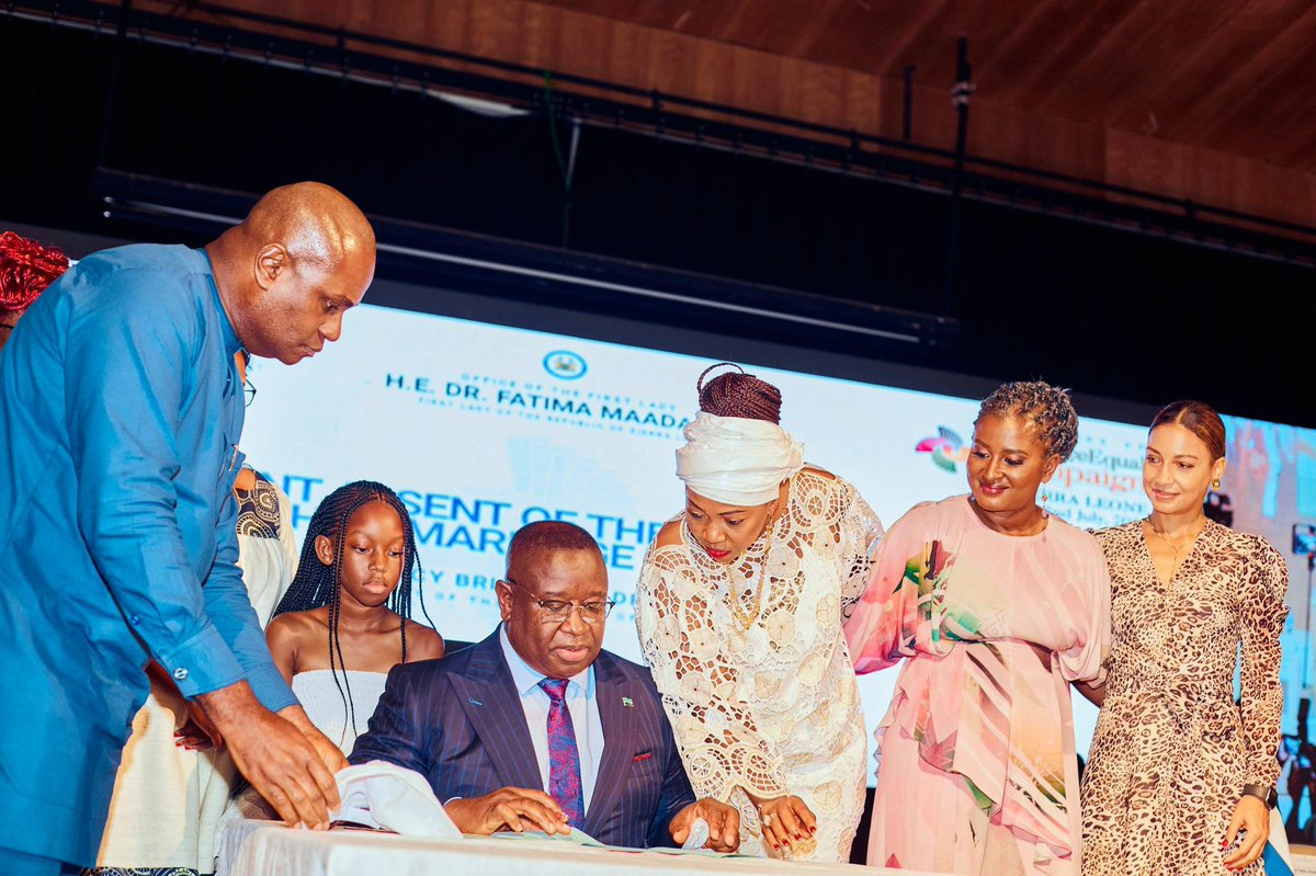 First Lady Fatima Maada Bio tweet media