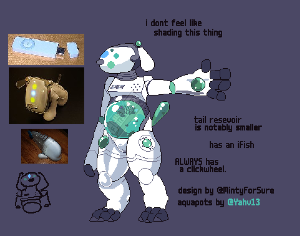 FINALLY finished* my idog aquapot design, i didnt finish shading it because i need to practice shading 

aquapots by <a href="/Yavh13/">Yav - COMMISSIONS CLOSED</a>, by the way
