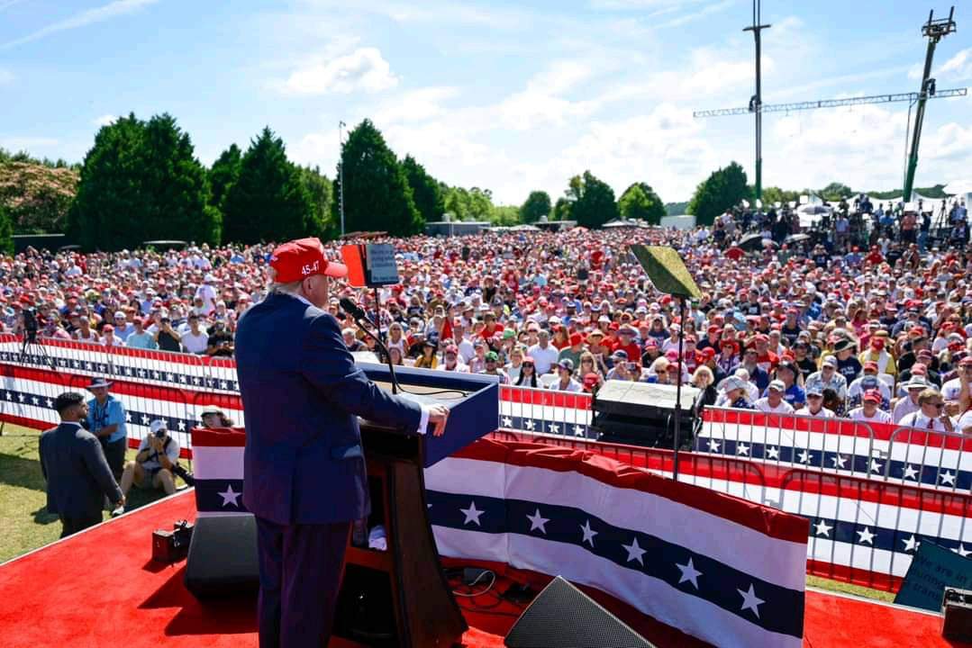 As every American saw firsthand, this election is a choice between STRENGTH or WEAKNESS, COMPETENCE or INCOMPETENCE, peace and prosperity or war and no war—and it’s a choice between a president who puts AMERICA FIRST or a trainwreck who puts AMERICA LAST!