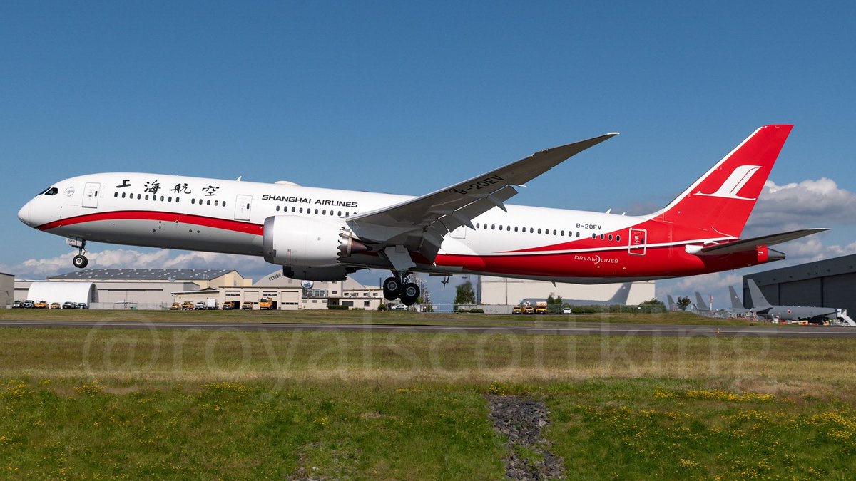 Royal S King βοΈπ·π© (@royalscottking) on Twitter photo This afternoon Shanghai Airlines <a href="/BoeingAirplanes/">Boeing Airplanes</a> 787-9 B-20EV performed a round-robin test flight from <a href="/FlyPaineField/">Fly Paine Field</a> This afternoon Shanghai Airlines <a href="/BoeingAirplanes/">Boeing Airplanes</a> 787-9 B-20EV performed a round-robin test flight from <a href="/FlyPaineField/">Fly Paine Field</a>