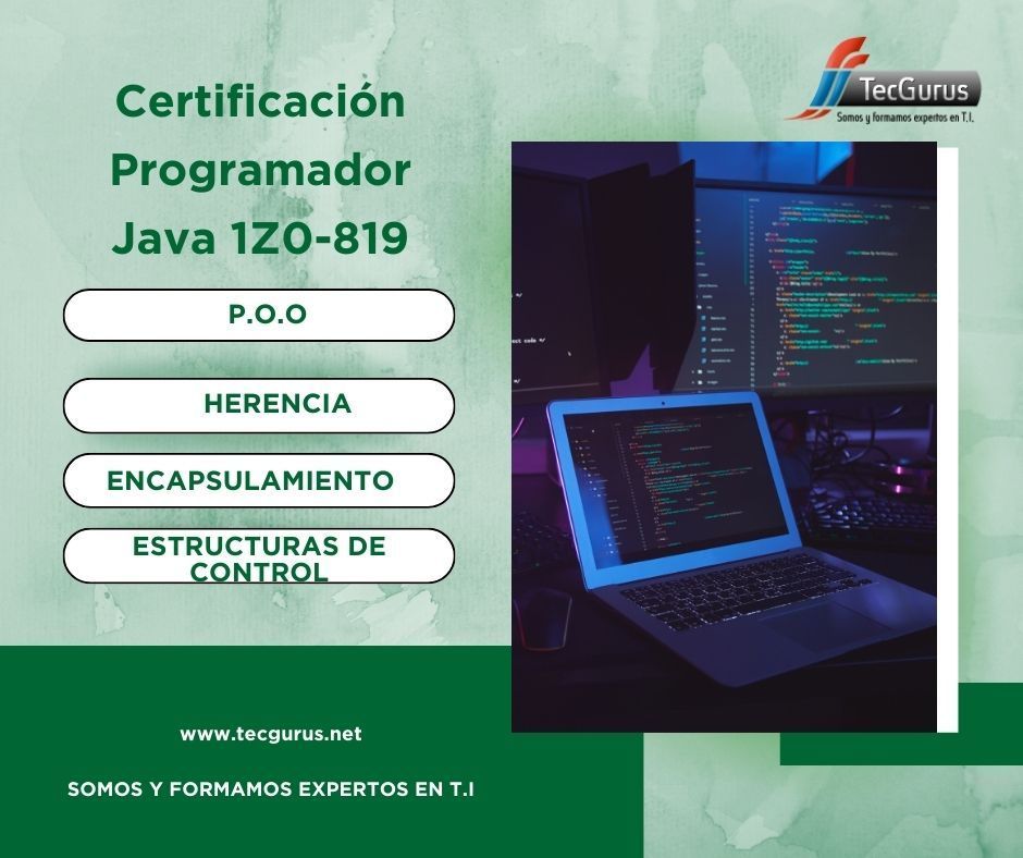 tecgurusnet's tweet image. Certificación
🚀 Programador 
Java I y II 1Z0-819🚀
 😀Completa la preparación y acredita el primer examen con el cual Oracle 🚀certifica tus conocimientos en el lenguaje de programación Java 🔊
 
buff.ly/45GWTU7
👉tecgurus.net👈 
 #SoyGuru #Certificaciónjava