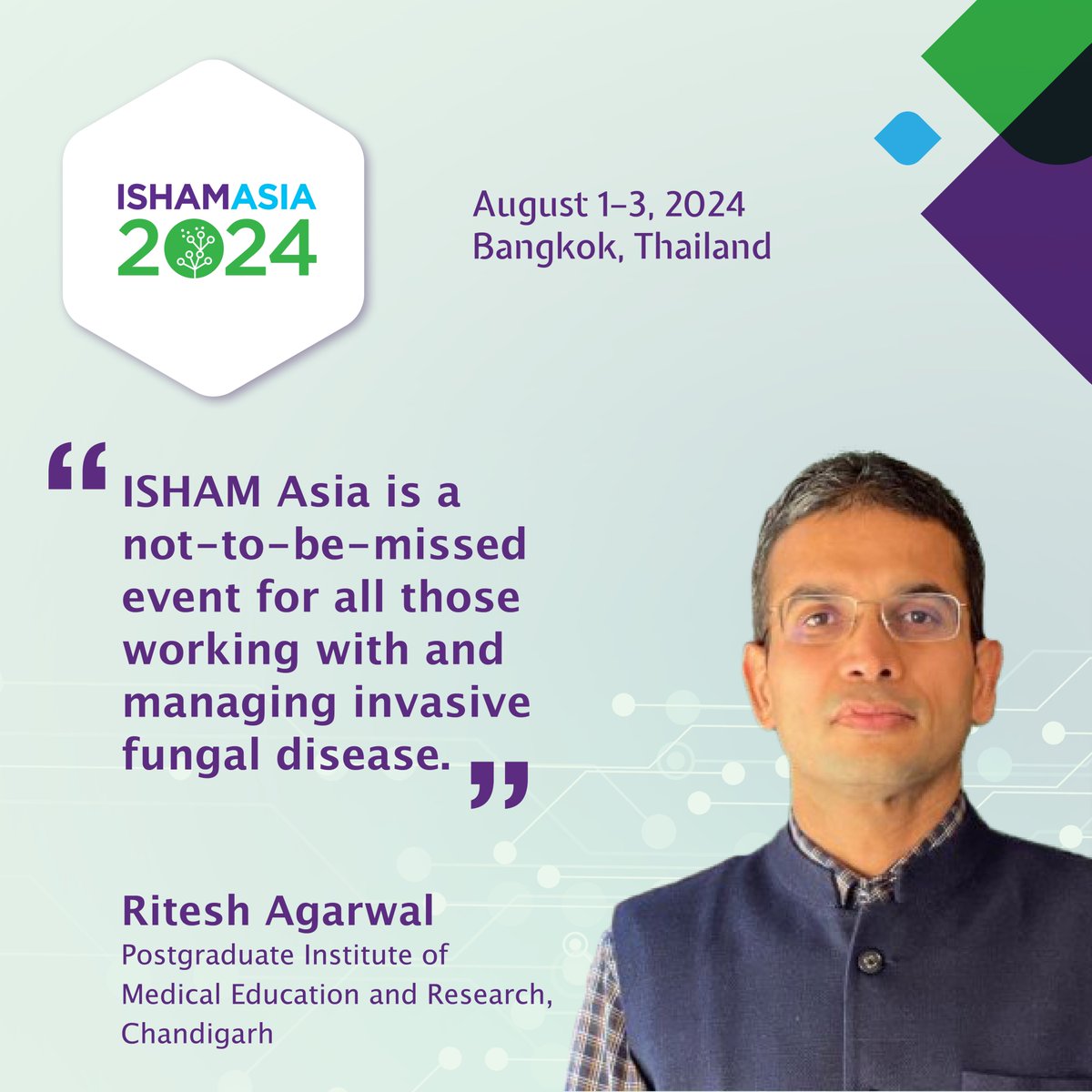 Asia Fungal Working Group (AFWG) (@afwgonline) on Twitter photo See what Ritesh Agarwal (<a href="/riteshpgi/">Ritesh Agarwal</a>) has to say about the #ISHAMAsia Congress—Advances in Medical Mycology from Laboratory to Clinic!
Register now: bit.ly/3VRtUbC.
#medicalmycology #thinkfungus #infectiousdiseases #microbiology See what Ritesh Agarwal (<a href="/riteshpgi/">Ritesh Agarwal</a>) has to say about the #ISHAMAsia Congress—Advances in Medical Mycology from Laboratory to Clinic!
Register now: bit.ly/3VRtUbC.
#medicalmycology #thinkfungus #infectiousdiseases #microbiology