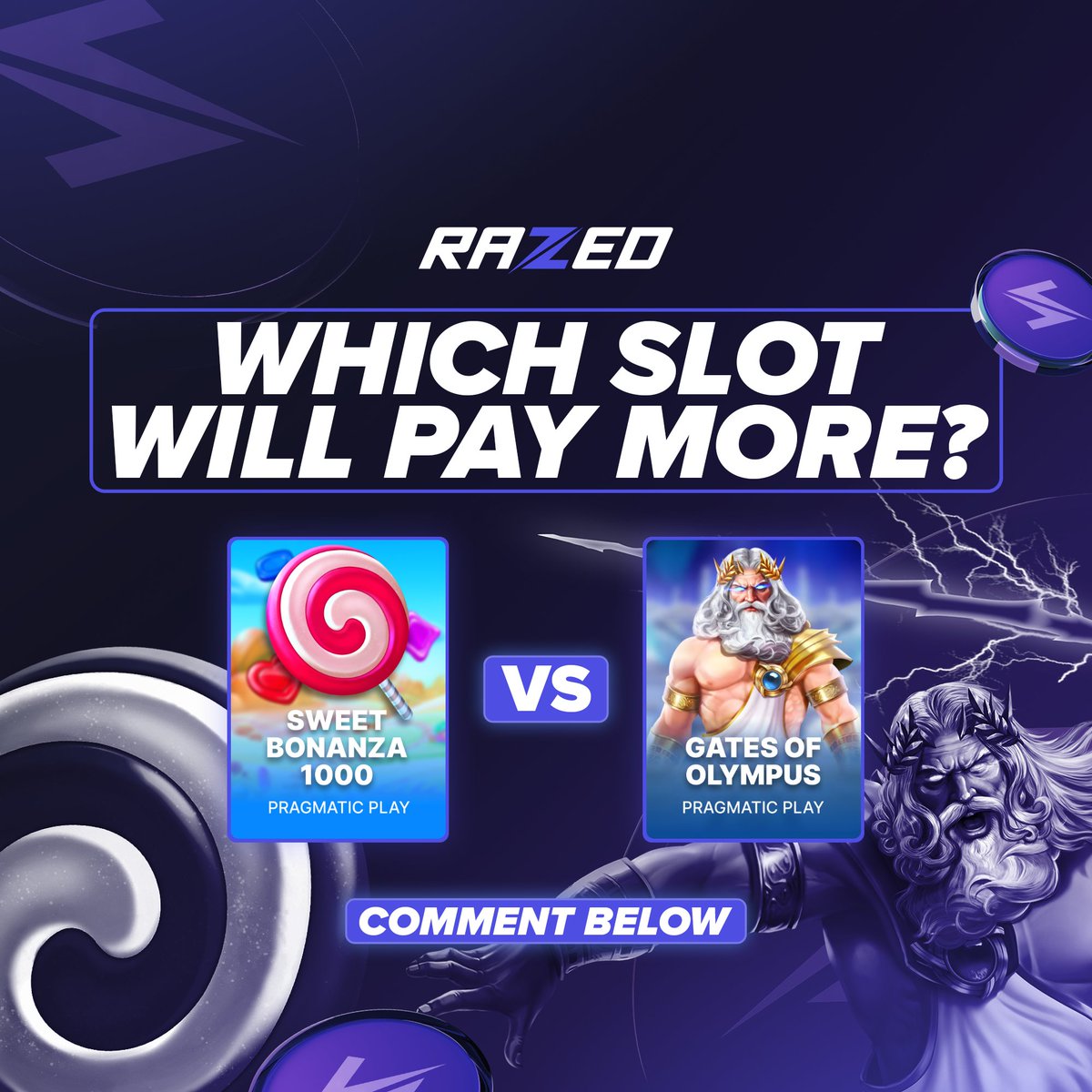 2 of the most popular games going around, but which will pay more? In about a hours time we will do a $200USD Bonus buy on each game.

Comment your pick below, and retweet this to enter your guess. Select winners will be loaded up with some free spins &amp; tips 💰