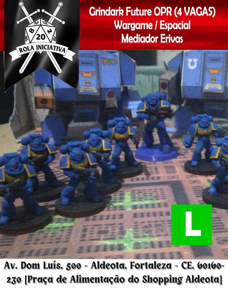ErivasDM's tweet photo. Nosso encontro mensal ja tem data e hora pra acontecer, venha jogar RPG de graça no dia 13 a partir das 13 hrs no shopping aldeota. Chame os amigos pra conhecer! 
#RolaIniciativa #RPG #Jogosdetabuleiro #aventura #fantasia #DungeonsAndDragons #DnD #Pathfinder #RoleplayingGames https://t.co/MBkbbRHsnk