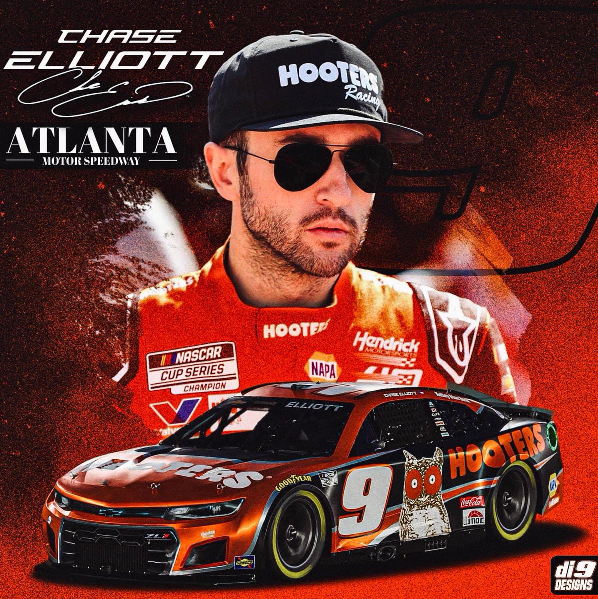 renegade94's tweet photo. I wanted to take the time to say thank you to @HootersRacing @Hooters for sponsoring my favorites driver @chaseelliott since 2017.  I’m really gonna miss seeing the Hooters car on the track. Y’all have been one of the best sponsors in all of NASCAR and this is really sad 😢 https://t.co/03TgWTi2Oe