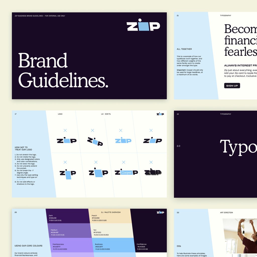 #powerofdesign Zipping through some amazing guidelines. See how Zip's brand system adapts to various formats yet retain a strong brand identity — Zip Brand Guidelines⁠
⁠
⁠—

#branding101 #brandstrategy #brandinginspiration #brandguide