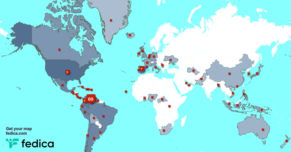 Muchas gracias a mis 5 nuevos seguidores desde Venezuela, y más durante la última semana. fedica.com/!EnDirectoVE