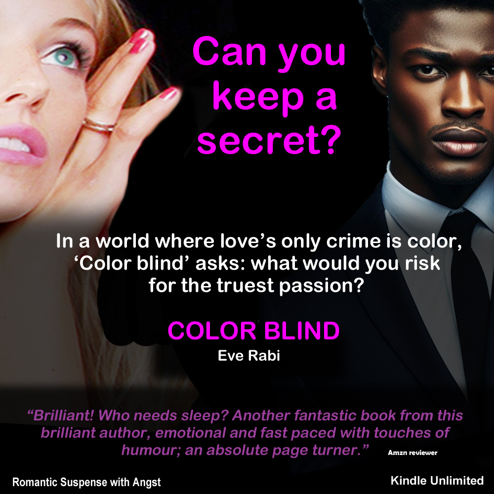EveRabi1's tweet photo. The daughter of a famous evangelist, hellbent on segregation among the races, falls in love with a servant. How can it possibly end well? Trouble is, the wants what the heart wants. #RomanticSupense #angstAndHeartbreak #ColorBlind #KindleUnlimited #Books https://t.co/NScGb1MUM5 https://t.co/Dddw1TDOTN