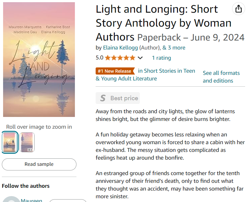 KaleidoscopCoOp's tweet photo. LIGHT AND LONGING is listed as a #1 New Release! Grab your copy of this summer vibes short story collection now. ☀️⛱️🏕️

#booklaunch #releaseday #amreading #shortstories

https://t.co/3q2CvsA0Lg https://t.co/qQB6Jm5GLS