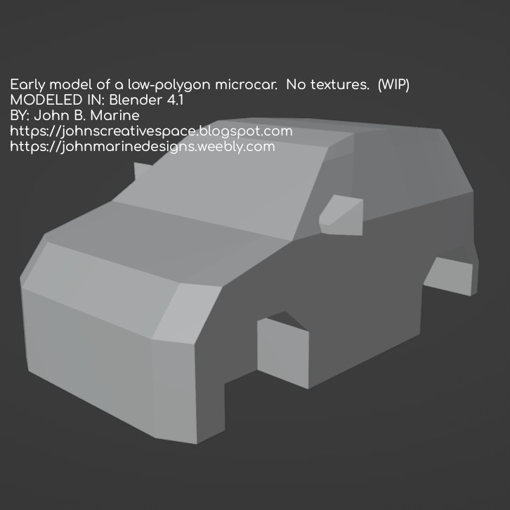 low polygon microcar