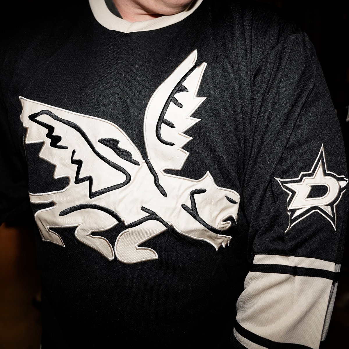 Rangers's tweet photo. Peagle sweaters go too hard. 

@DallasStars x #StraightUpTX https://t.co/Bx9dKdF4gm
