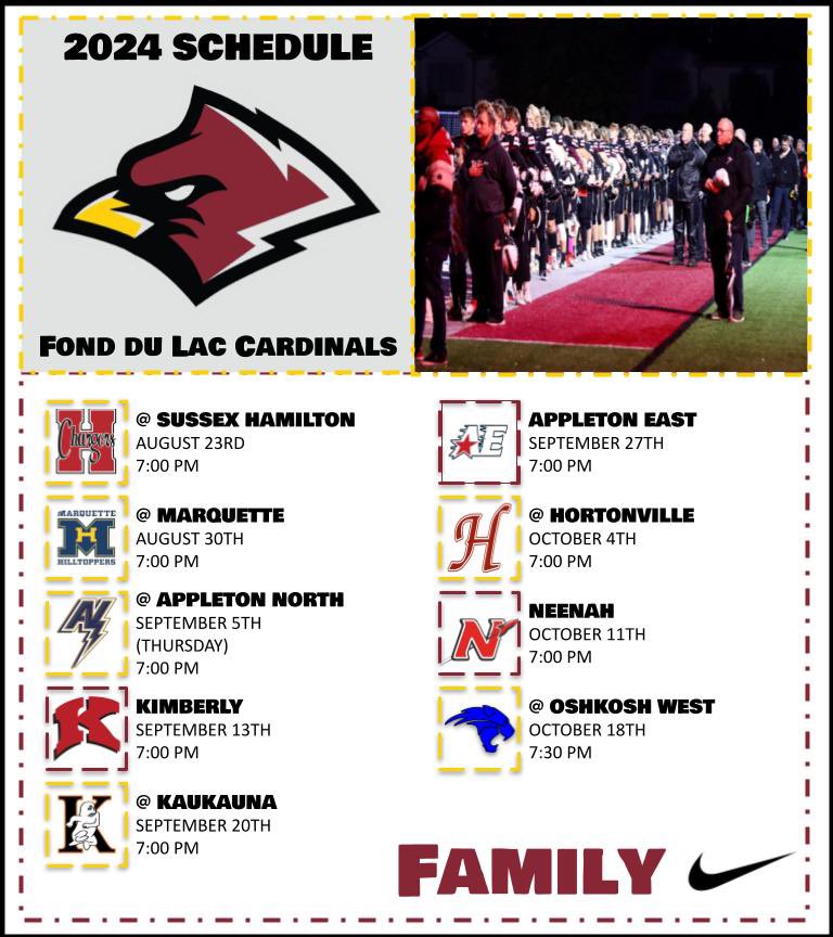 The 111th season of Fond du Lac Football

 #FAMILY