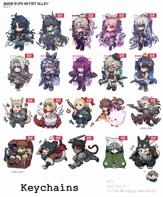 The acrylics! Please let us know if anyone else has Kuro merch at AX...  I forgot to mention that some of the prints are made with foil or on special material and will cost a little bit extra. Thanks for looking and happy shopping!!!  