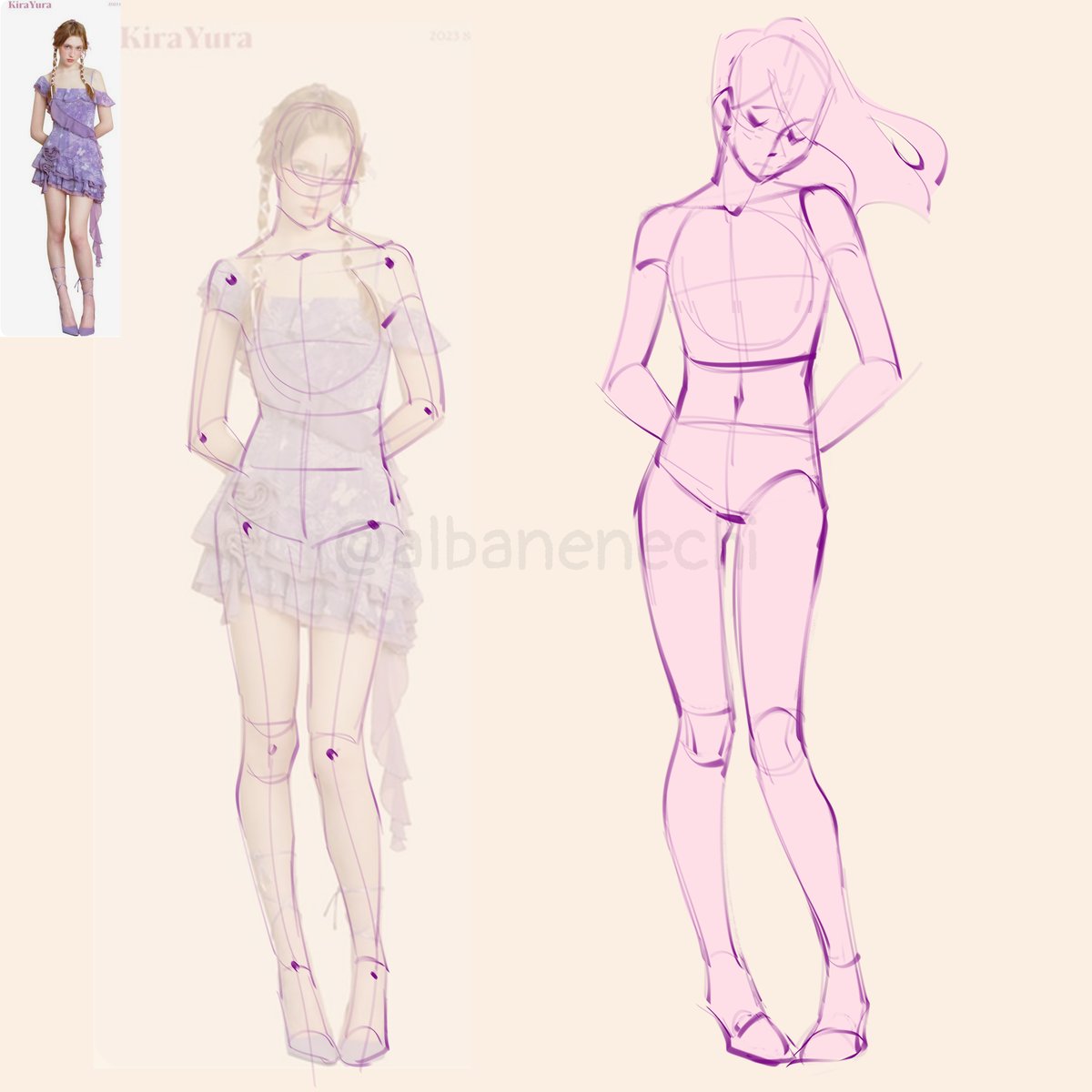 albanenechi ✦ bases & poses for reference tweet media
