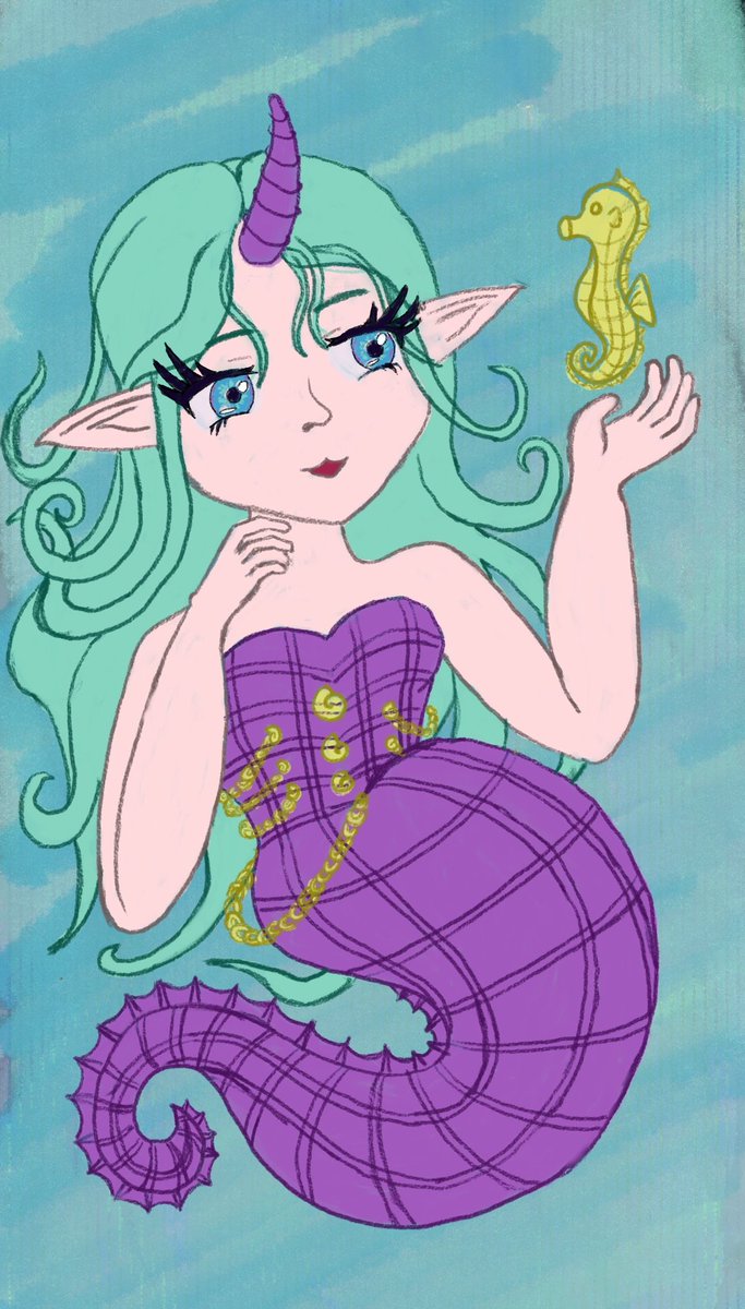 AngelDraxGaming's tweet photo. So I made this #OC for #artfight2024 in the spirit of #teamseafoam 

I call her Saoirse

#arr #drawing https://t.co/e0DJojy1dO
