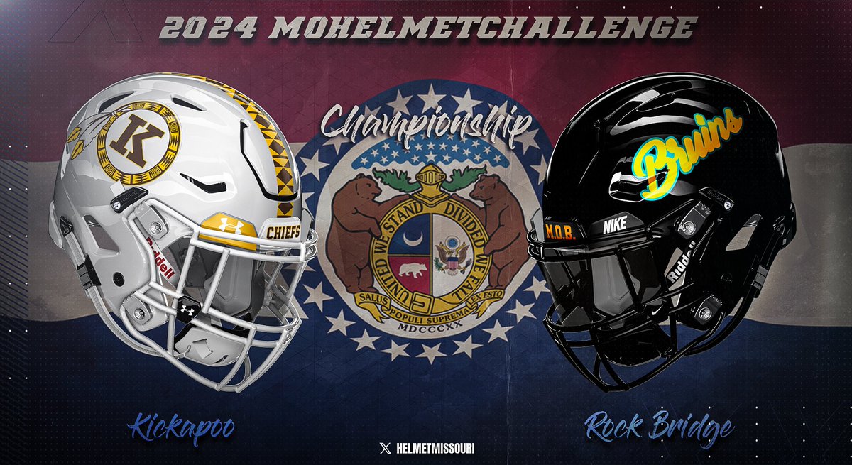 Our Final is SET!

It'll be the Kickapoo Chiefs vs. the Rock Bridge Bruins for #MOHelmetChallenge supremacy!

Congrats to both of these fantastic fanbases who put together great runs in the Final Four to get here.

Voting for the Final will start tomorrow morning ⌛️