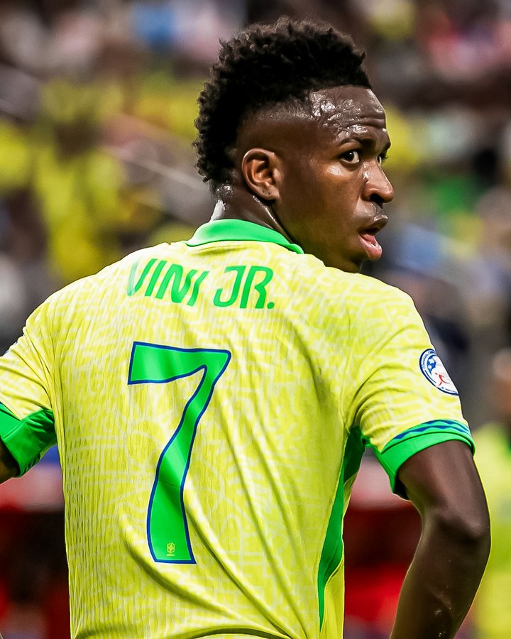 SAD NEWS: Brazil handed huge blow as Vinicius Jr set to be suspended for Copa America 2024 quarter-final after the match with Colombia